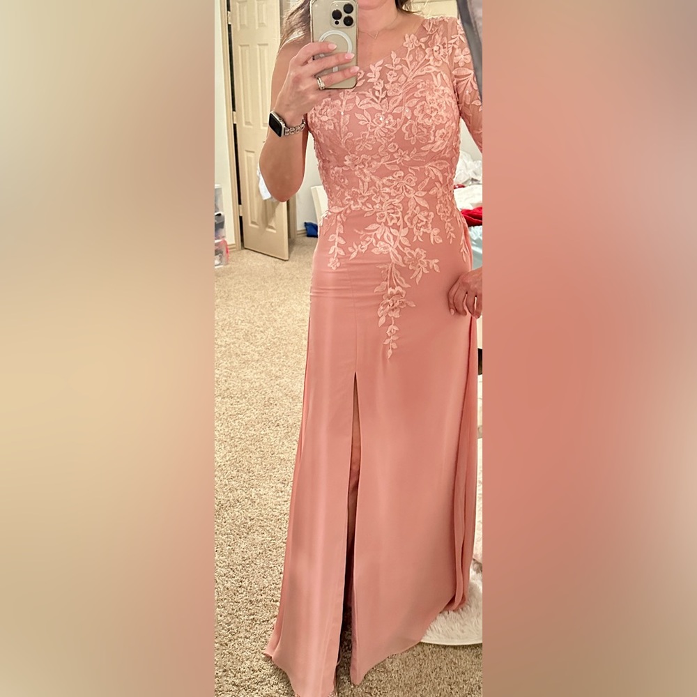 JJHouse blush color maxi dress. Small.